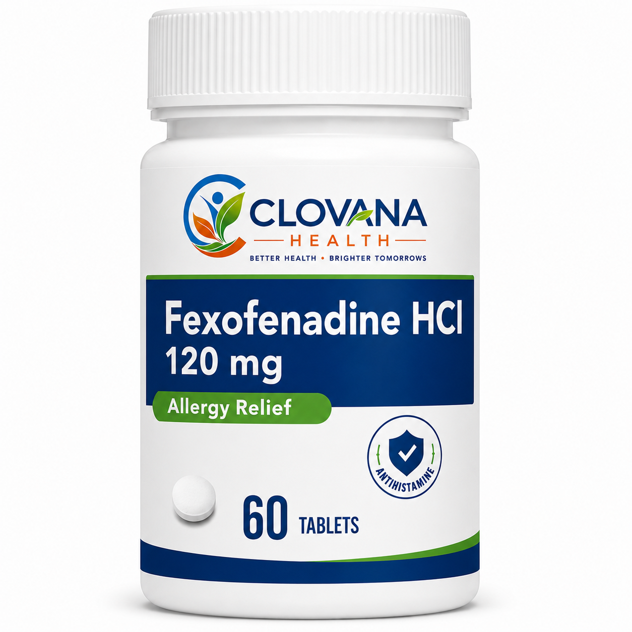 Clovana Health Fexofenadine Allergy Relief Fexofenadine 120 mg · 60 tablets
