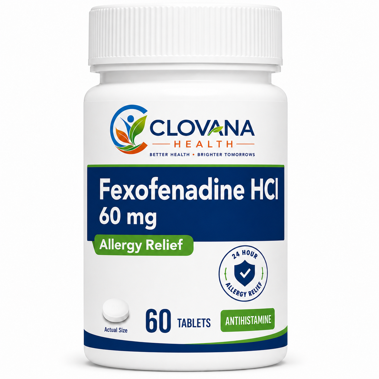 Clovana Health Fexofenadine Allergy Relief Fexofenadine 60 mg · 60 tablets