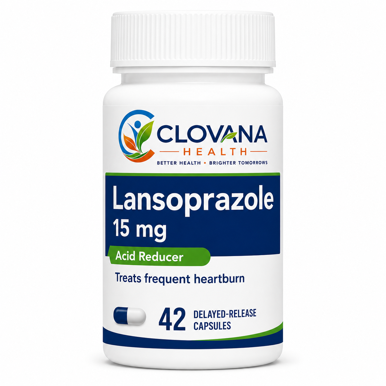 Clovana Health Lansoprazole Acid Reducer Lansoprazole 15 mg · 42 delayed-release capsules