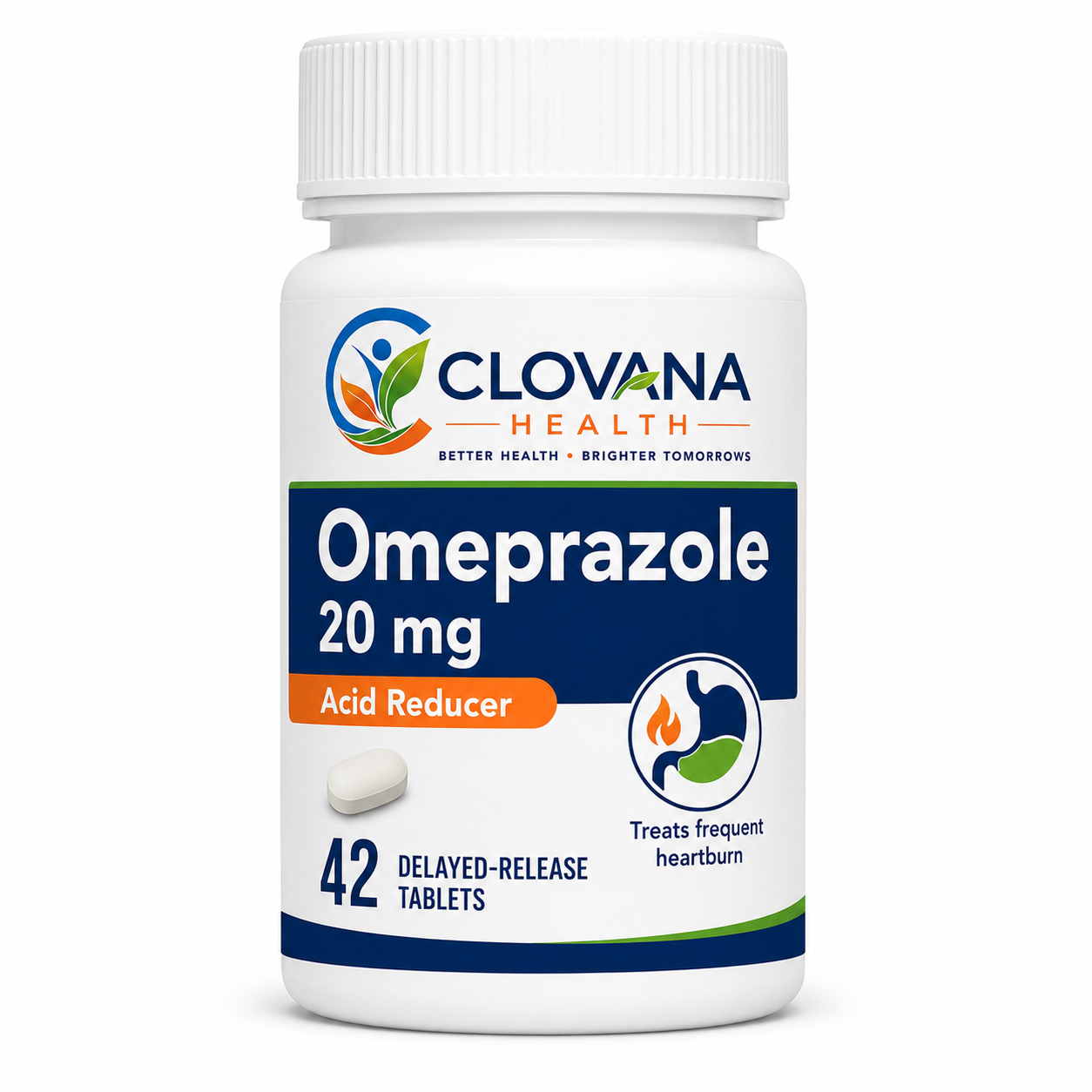 Clovana Health Omeprazole Acid Reducer Omeprazole 20 mg · 42 delayed-release tablets